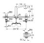 Grohe Allure Brilliant 3-lyukas pultra építhető mosdócsaptelep, rozsdamentes acél hatású 20634SD0