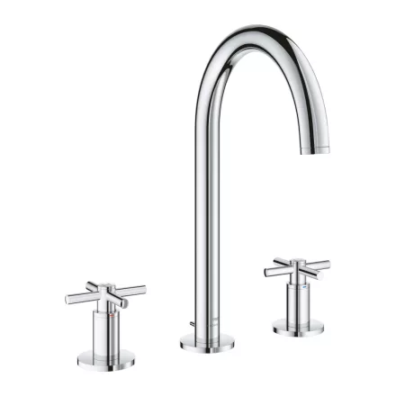 Grohe Atrio 3-lyukas mosdócsaptelep L-es méret, húzórudas leeresztővel, króm 20643000