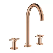  Grohe Atrio 3-lyukas mosdócsaptelep L-es méret, húzórudas leeresztővel, rose arany 20643DA0