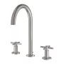 Grohe Atrio 3-lyukas mosdócsaptelep L-es méret, húzórudas leeresztővel, rozsdamentes acél hatású 20643DC0