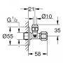 Grohe sarokszelep (kompakt) 1/2-3/8 ropp. 22018000