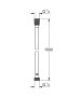 Grohe QuickFix VitalioFlex Silver Long-Life zuhanygégecső 150 cm, króm 22109000