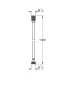 Grohe QuickFix VitalioFlex Silver zuhanycső 100 cm csavarodásgátlóval, króm 22111000