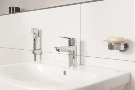 Grohe QuickFix Start Mosdócsaptelep S-es mérettel és bidé kézi zuhannyal, króm 23123003