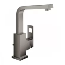   Grohe Eurocube egykaros mosdócsaptelep húzórudas leeresztővel, L-es méret, szálcsiszolt grafit 23135AL0