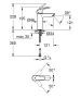 Grohe Eurosmart egykaros mosdócsaptelep, M-es méret, leeresztő nélkül, matt fekete 233242433