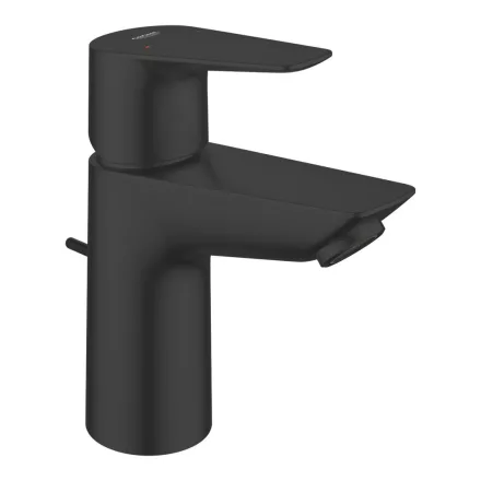 Grohe QuickFix Start Edge mosdócsaptelep húzórudas lefolyógarnitúrával, matt fekete