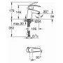 Grohe Eurosmart hidegindítású csaptelep S-méret lánctartó szemmel Króm 23372002