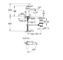 Grohe Eurosmart Cosmopolitan hidegindítású egykaros csaptelep M-méret lefolyó szettel Króm 2339600E