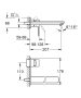 Grohe Lineare egykaros fali mosdó csaptelep kétlyukas kivitel, króm 23444001