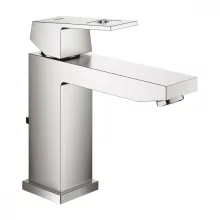   Grohe Eurocube egykaros mosdócsaptelep, M-es méret, húzórudas leeresztővel, rozsdamentes acél hatású 23445DC0