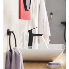   Grohe QuickFix Start mosdócsaptelep M-es méret, Click-Clack leeresztővel, matt fekete 235752432