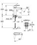 Grohe QuickFix Start M hidegindítású mosdócsaptelep Click Clack leeresztővel, matt fekete 237462432