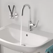   Grohe BauFlow egykaros magas mosdócsaptelep húzórudas müa. leeresztőgarnitúrával 23753000
