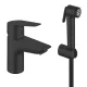 Grohe QuickFix Start Edge XS mosdócsaptelep kézizuhany szettel matt fekete kivitelben