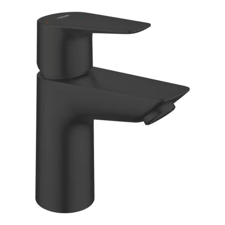 Grohe QuickFix Start Edge S hidegindítású mosdócsaptelep Push-Open lefolyógarnitúrával, matt fekete