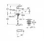 Grohe Eurosmart hidegindítású egykaros csaptelep S-méret Click-Clack leeresztővel Króm 23924003
