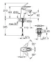 Grohe Eurostyle egykaros mosdócsaptelep, S-es méret, click-clack leeresztővel, króm 23929003