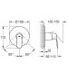 Grohe Eurosmart Cosmopolitan falsík alatti zuhanycsaptelep 24044000