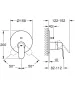Grohe Eurosmart Cosmopolitan falsík alatti zuhanycsaptelep 24045000
