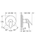 Grohe Eurostyle falsík alatti zuhanycsaptelep, króm 24046003