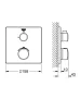 Grohe Grohtherm Square falsík alatti termosztátos zuhanycsaptelep, króm 24078000