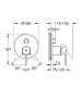 Grohe Plus egykaros zuhanycsaptelep 3-utas váltóval, króm 24093003