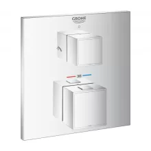   Grohe Grohtherm Cube termosztátos zuhanycsaptelep beépített elzáró/váltó szeleppel, króm 24154000