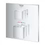 Grohe Grohtherm Cube termosztátos zuhanycsaptelep beépített elzáró/váltó szeleppel, króm 24154000