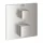 Grohe Grohtherm Cube termosztátos zuhanycsaptelep beépített elzáró/váltó szeleppel, rozsdamentes acél hatású 24154DC0