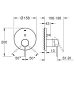 Grohe Essence egykaros zuhanycsaptelep zuhanyváltóval, fantom fekete 24167KF1