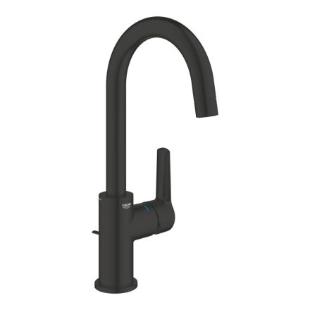 Grohe QuickFix Start egykaros mosdó csaptelep L méret húzórudas lefolyógarnitúrával, matt fekete 242032432
