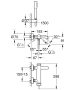 Grohe Essence egykaros kádcsaptelep zuhanygarnitúrával, króm 25249001