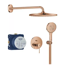   Grohe Essence falsík alatti zuhanyrendszer Mono 310 fejzuhannyal, matt rose arany 25287DA0