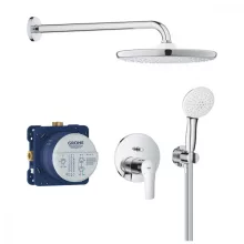   Grohe EuroSmart falsík alatti zuhanyrendszer Tempesta 250 fejzuhannyal, króm 25288000