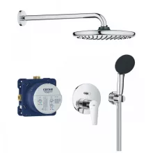   Grohe QuickFix Start Edge rejtett zuhanyrendszer Vitalio Start 250 fejzuhannyal, króm 25293000