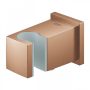 Grohe Euphoria Cube fali zuhanycsatlakozó zuhanytartóval, szálcsiszolt rose arany 26370DL0