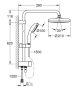 Grohe Tempesta 210 Flex diverteres zuhanyrendszer, 210 mm fejzuhannyal, 26381001