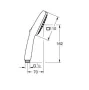 Grohe Vitalio Comfort 110 kézizuhany, 2 féle vízsugár, matt fekete 263972431