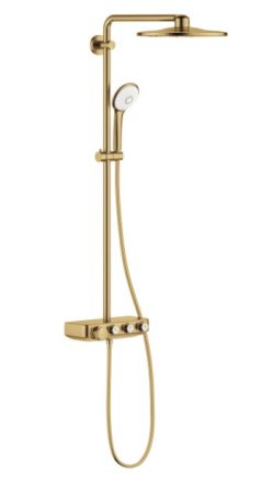 Grohe Euphoria SmartControl System 310 Duo termosztátos zuhanyrendszer, szálcsiszolt világos arany 26507GN0