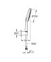 Grohe Rainshower SmartActive 130 26581000, Falitartós zuhanygarnitúra, 3 féle vízsugaras kézizuhannyal