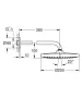 Grohe Tempesta 250 1 funkciós fejzuhany 38 cm-es zuhanykarral, króm 26663000