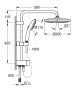 Grohe Tempesta System 250 Flex zuhanyrendszer diverterrel falra szereléshez, króm 26675001