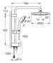 Grohe QuickFix Vitalio Start System 250 Flex zuhanyrendszer diverterrel, matt fekete 266802430