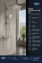 Grohe Tempesta Cosmopolitan System 250 Cube falra szerelhető termosztátos zuhanyrendszer, króm 26689001