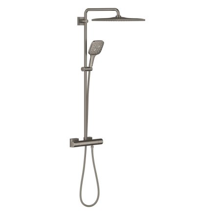 Grohe Rainshower Smartactive 310 Cube Termosztátos zuhanyrendszer, szálcsiszolt grafit 26837AL0