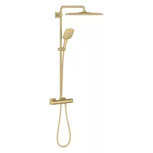   Grohe Rainshower Smartactive 310 Cube Termosztátos zuhanyrendszer, szálcsiszolt világos arany 26837GN0