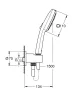 Grohe Tempesta Cube 110 kádszett 3 funkciós kézizuhannyal matt fekete 269102433