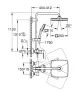 Grohe QuickFix Vitalio Comfort 250 Zuhanyrendszer egykaros keverővel falra szereléshez 26985001