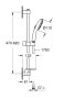 Grohe Tempesta 110 zuhanyszett 3 funkciós kézizuhannyal, polc, 60 cm-es zuhanyrúd, króm 27600003
